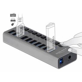 Delock Hub 10 x SuperSpeed USB 3.0 63670