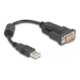 Delock / Serial adapter / USB / RS-232 / black | 61549