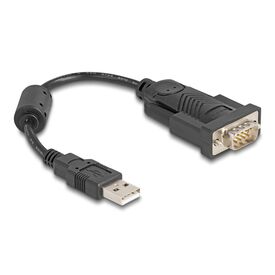 Delock / Serial adapter / USB / RS-232 / black | 61549