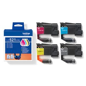 Brother LC521 Value Pack / 4-pack / black, yellow, cya | LC521VAL