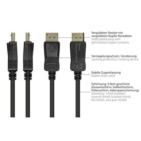 Alcasa DP / DVI-D 5m / 5 m / DVI-D / DisplayPort | DP-DVI5