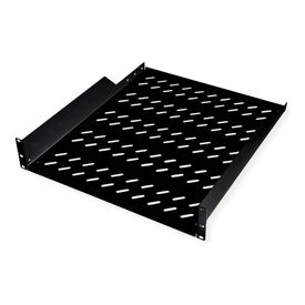 Roline / Rack shelf / jet black, RAL 9005 / 2U / 19" | 26.21.0192