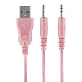Deltaco Headset Gaming Stereo Klinke LED pink Headset GAM030P