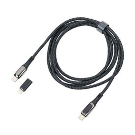 TROIKA CBL20/BK / 2 m / USB C / USB C/Lightning / Black