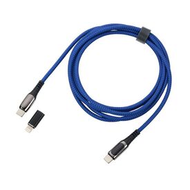 TROIKA CBL20/DB / 2 m / USB C / USB C/Lightning / Blue