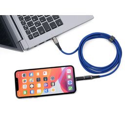 TROIKA CBL20/DB / 2 m / USB C / USB C/Lightning / Blue