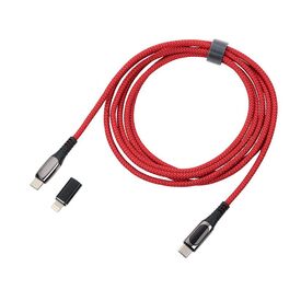 TROIKA CBL20/RD / 2 m / USB C / USB C/Lightning / Red