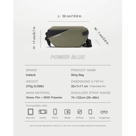 Inateck Lightweight Crossbody Bag  FB01001_BLACK