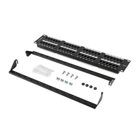 Lanberg PATCH PANEL 48 PORT 2U 19" CAT.6 UTP BLACK