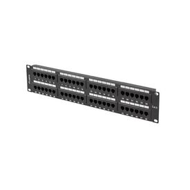 Lanberg PATCH PANEL 48 PORT 2U 19" CAT.6 UTP BLACK