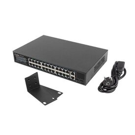 Lanberg Switch 24x 100Mb DSP+2x Combo Rack 19 RSFE24P2C360