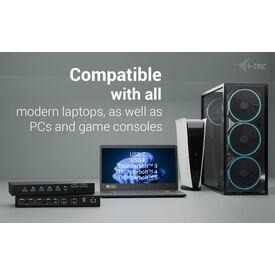 i-tec USB-C KVM Dock PRO for Three Hosts, Dual  | C31KVMDOCKPDPRO