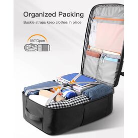 Inateck 42L 20L Carry On Travel Backpack, With Multiple Pockets,  Black