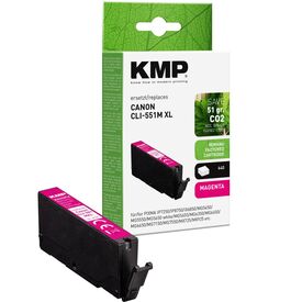 KMP Ink cartridges Magenta replaces  Canon CLI551MXL (6445B001)