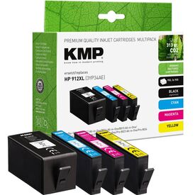 KMP Ink cartridges Multipack Black Cyan Magenta Yellow replaces  HP 912XL