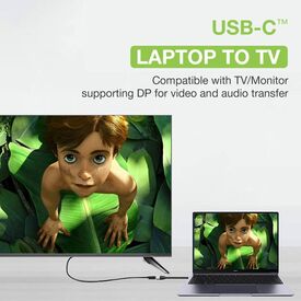 Techly Short Flat USB-C Male to Displayport  ICOCUSBCDP12