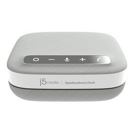 j5create USB-C 4K Speakerphone Dock / Wired / USB 3.2 Gen 1 (3.1 Gen 1) Type-C / 100 W / 10,100,1000 Mbit/s / Grey / 3840 x 2160 pixels / 60 Hz / AC / USB Type-C / 5 A / Windows 10 / Android | JCDS335-N, image 
