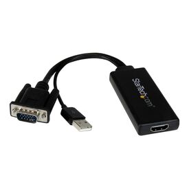 StarTech.com VGA to HDMI Adapter with USB Audio & Power VGA2HDU