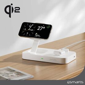 4smarts Qi2 Charging Station Trident white