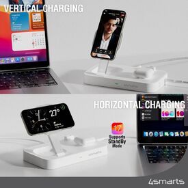 4smarts Qi2 Charging Station Trident white