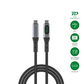 4smarts USB4 Cable DigitCord Enterprise 240W 1,5m, black