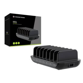 Conceptronic 160W 7-Port USB PD Charging Station, USB-C x 7, PD 3.0 OZUL07B