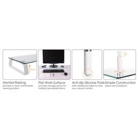 Equip Glass Desktop Monitor Stand 650882