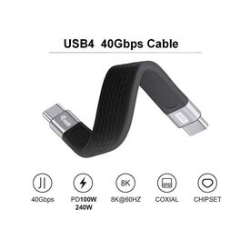 Equip USB 4 Gen 3x2 C to C Flat Cable, PD 240W 128410