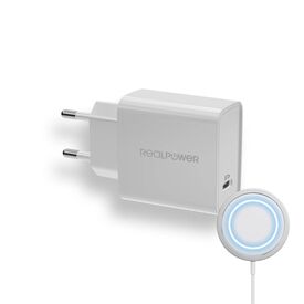 RealPower PCMagSet Indoor AC Wireless charging White 357049