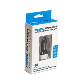 Realpower 2Port USB car charger Car power adapter 2400 176635