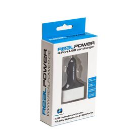 Realpower 4Port USB car charger Car power adapter 2400 176636