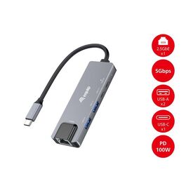 Equip USB-C 5 in 1 Multifunctional Adapter, 2.5GbE 133496