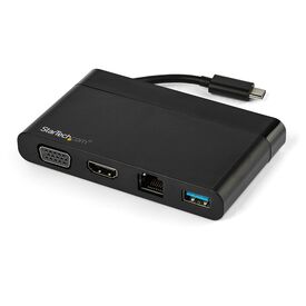 StarTech.com USB-C Multiport Adapter / HDMI & VGA / Mac / Win / Chrome / Docking station / USB-C / VGA, HDMI / GigE | DKT30CHVCM, image 