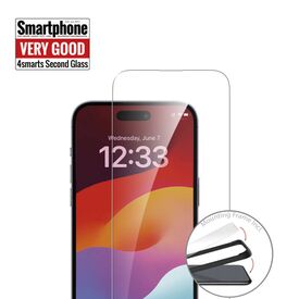 4smarts Second Glass with Mounting Frame for Apple iPhone 15