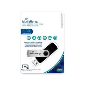 MEDIARANGE MR9302 8 GB USB TypeA MicroUSB 2.0 15 MBs MR9302