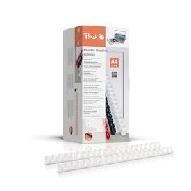 Peach Binding Combs 16 mm, for 145 A4 sheets, white, 100-pack