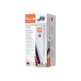 Peach Binding Combs 16 mm, for 145 A4 sheets, white, 100-pack