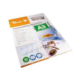 Peach Laminating Pouches A3, 80 mic, glossy, PP580-01, set of 100