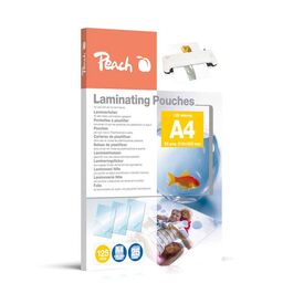 Peach Laminating Pouches A4, 125 mic, glossy, PPR525-02, set of 25