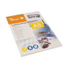 Peach Laminating Pouches A5, 125 mic, glossy, PPR525-03, set of 25
