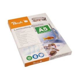 Peach Laminating Pouches A5, 80 mic, glossy, PP580-03, set of 100