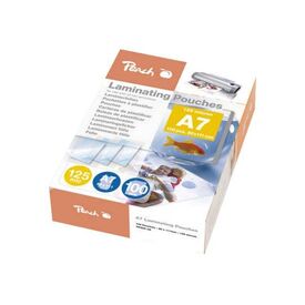 Peach Laminating Pouches A7, 125 mic, glossy, PP525-05, set of 100