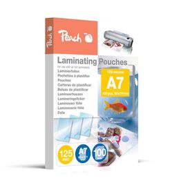 Peach Laminating Pouches A7, 125 mic, glossy, PP525-05, set of 100