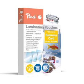 Peach Laminating Pouches for Business Cards (60x90mm), 125 mic, glossy, PP525-08, set of 100