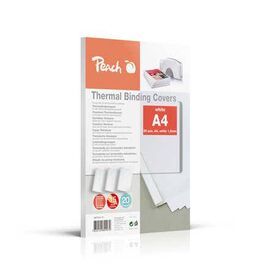 Peach Thermal Binder Cover, white, for 15 sheets (A4, 80 gsm), 20-pack