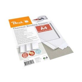 Peach Thermal Binder Cover, white, for 15 sheets (A4, 80 gsm), 20-pack