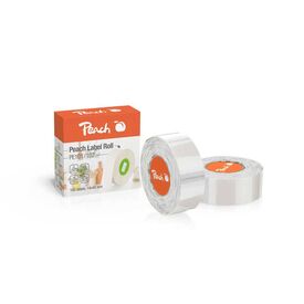 Peach thermal label tape transparent 14x40mm  180 labels per roll  PE102