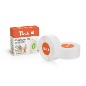 Peach thermal label tape white 14x40mm 180 labels per roll PE101