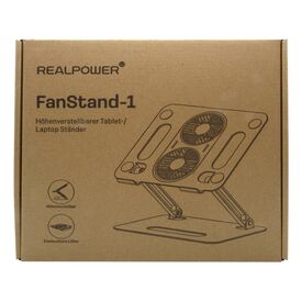 RealPower FanStand 1 NotebookTablet Stand mit Fan und 495562