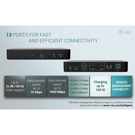 iTec Docking station USBC USB4 Thunderbolt CAINTGDUAL4KDOCPD